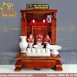Bàn thờ Thần Tài BTTT2304-Gỗ Tràm Trụ Vuông