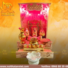 [Mệnh Thổ] Trọn Bộ Bàn Thờ Thần Tài Thổ Địa nhỏ gọn hợp cho người Mệnh Thổ