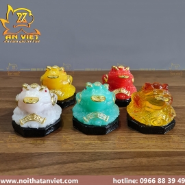 Cóc Ngậm Tiền Thiềm Thừ - Cao 8cm - Đế Gỗ - CTH2319