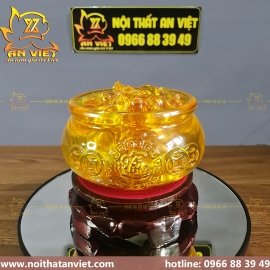 [Phát Tài] Tụ Bảo Bồn Lưu Ly - Chiêu Lộc Tụ Tài - Size 12cm - HV2301