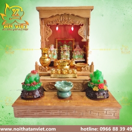 [Mệnh Mộc] Trọn Bộ Bàn Thờ Thần Tài Thổ Địa hợp cho người Mệnh Mộc