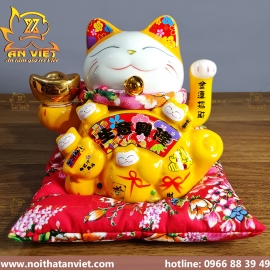 Mèo Thần Tài Vẫy Tay - Mèo Chiêu Tài - Màu Vàng
