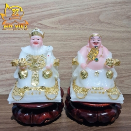 Bộ Tượng Thần Tài - Thổ Địa Phú Quý [Hợp Mệnh KIM] - Cao 15cm - TD2501
