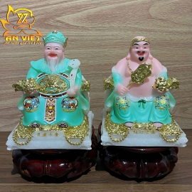 Bộ Tượng Thần Tài - Thổ Địa Phú Quý [Hợp Mệnh THỦY] - Cao 15cm - TD2503