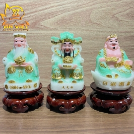 Bộ 3 Tượng Thần Tài - Thổ Địa - Thần T.iền [Hợp Mệnh MỘC] Phát Lộc TD2505