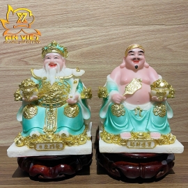 Bộ Tượng Thần Tài - Thổ Địa Phú Quý [Hợp Mệnh THỦY] - Cao 20cm - TD2507