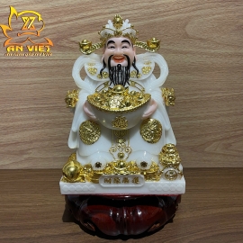 Tượng Thần Tài Phát - Tượng Thần Tiền Phú Quý [Hợp Mệnh Kim] - Cao 20cm