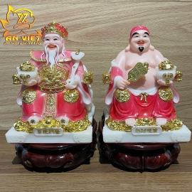 Bộ Tượng Thần Tài - Thổ Địa Phú Quý [Hợp Mệnh HỎA] - Cao 20cm - TD2511