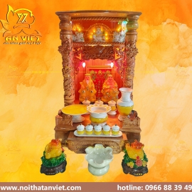 [Mệnh Thổ] Trọn Bộ Bàn Thờ Thần Tài Thổ Địa hợp cho người Mệnh Thổ