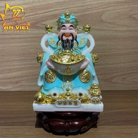 Tượng Thần Tài Phát - Tượng Thần Tiền Phú Quý [Hợp Mệnh Thủy] - Cao 20cm