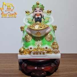 Tượng Thần Tài Phát - Tượng Thần Tiền Phú Quý [Hợp Mệnh Mộc] - Cao 20cm