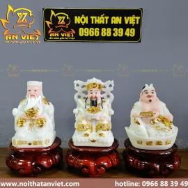 Bộ 3 Tượng Thần Tài-Thổ Địa-Thần Tiền Phát Lộc TD2307 [Hợp Mệnh KIM]