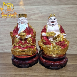 Tượng Thần Tài-Thổ Địa Ánh Kim - cao 20cm [Hợp Mệnh HỎA - THỔ] - Nhựa Poly - TTTD2421