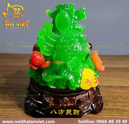 Cóc Ngậm Tiền Thiềm Thừ - Tỳ Hưu Phong Thủy - Cao 18cm - Xanh Ngọc - CTH2303