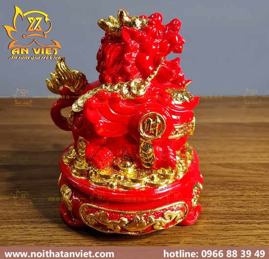Cóc Ngậm Tiền Thiềm Thừ - Tỳ Hưu Phong Thủy Đá Đỏ - Cao 16cm - Loại Vip - CTH2305
