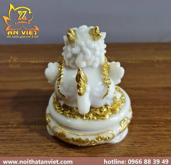 Cóc Ngậm Tiền Thiềm Thừ - Tỳ Hưu Phong Thủy Đá - Cao 12cm - Màu Trắng - CTH2309