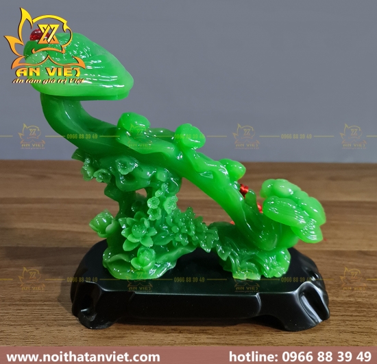 Gậy Như Ý Ngọc Phẩm tặng kèm tua rua ngọc bội - 23cm - Màu Xanh - GNY2302