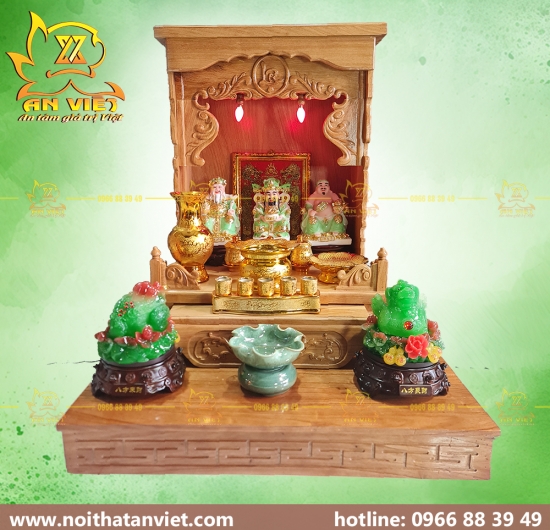 [Mệnh Mộc] Trọn Bộ Bàn Thờ Thần Tài Thổ Địa hợp cho người Mệnh Mộc