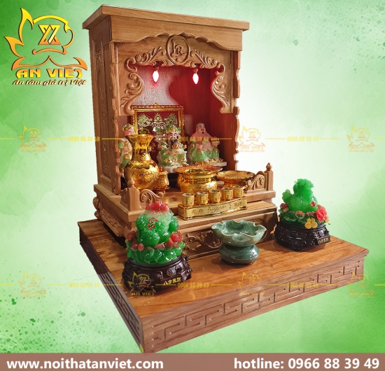[Mệnh Mộc] Trọn Bộ Bàn Thờ Thần Tài Thổ Địa hợp cho người Mệnh Mộc