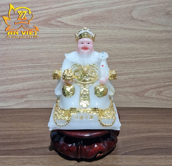 Bộ Tượng Thần Tài - Thổ Địa Phú Quý [Hợp Mệnh KIM] - Cao 15cm - TD2501