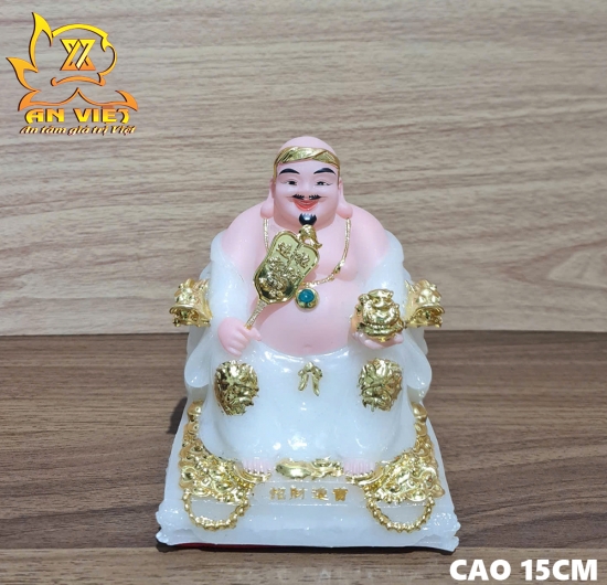 Bộ Tượng Thần Tài - Thổ Địa Phú Quý [Hợp Mệnh KIM] - Cao 15cm - TD2501