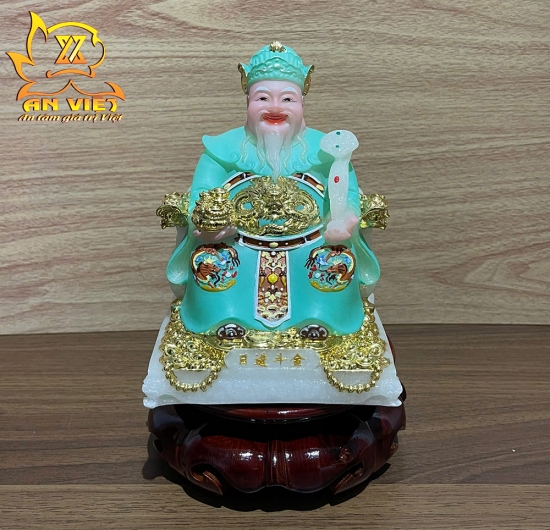 Bộ Tượng Thần Tài - Thổ Địa Phú Quý [Hợp Mệnh THỦY] - Cao 15cm - TD2503