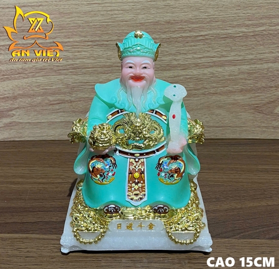 Bộ Tượng Thần Tài - Thổ Địa Phú Quý [Hợp Mệnh THỦY] - Cao 15cm - TD2503