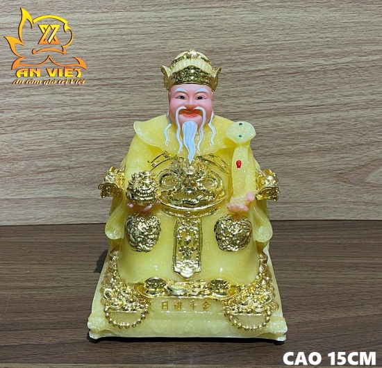 Bộ Tượng Thần Tài - Thổ Địa Phú Quý [Hợp Mệnh THỔ] - Cao 15cm - TD2504
