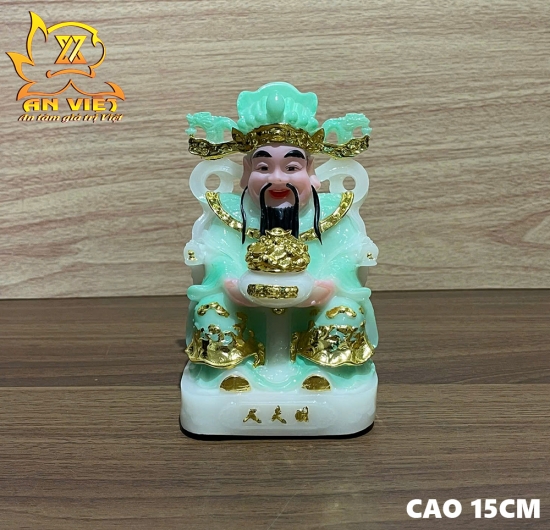Bộ 3 Tượng Thần Tài - Thổ Địa - Thần T.iền [Hợp Mệnh MỘC] Phát Lộc TD2505
