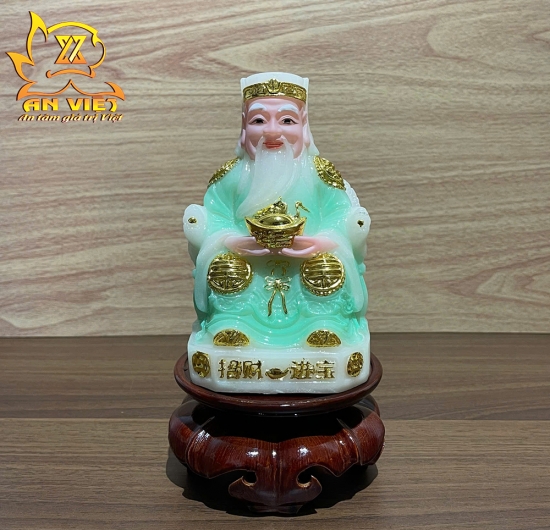 Bộ 3 Tượng Thần Tài - Thổ Địa - Thần T.iền [Hợp Mệnh MỘC] Phát Lộc TD2505