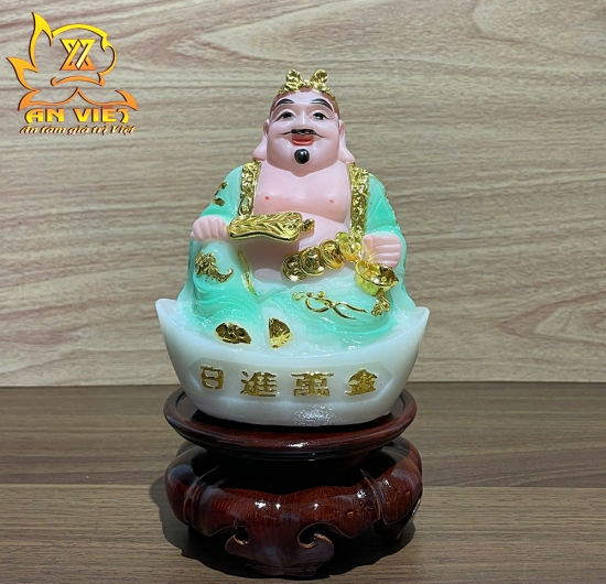 Bộ 3 Tượng Thần Tài - Thổ Địa - Thần T.iền [Hợp Mệnh MỘC] Phát Lộc TD2505