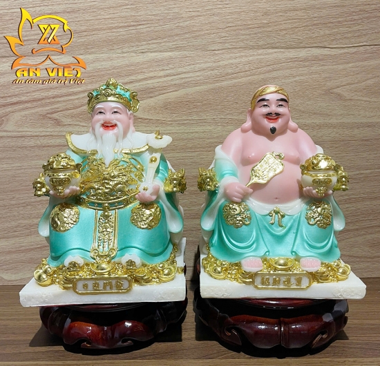Bộ Tượng Thần Tài - Thổ Địa Phú Quý [Hợp Mệnh THỦY] - Cao 20cm - TD2507