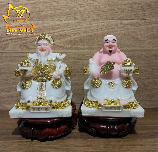Bộ 3 Tượng Thần Tài-Thổ Địa-Thần T.iền Phú Quý [Hợp Mệnh KIM] - Phú Quý TD2508