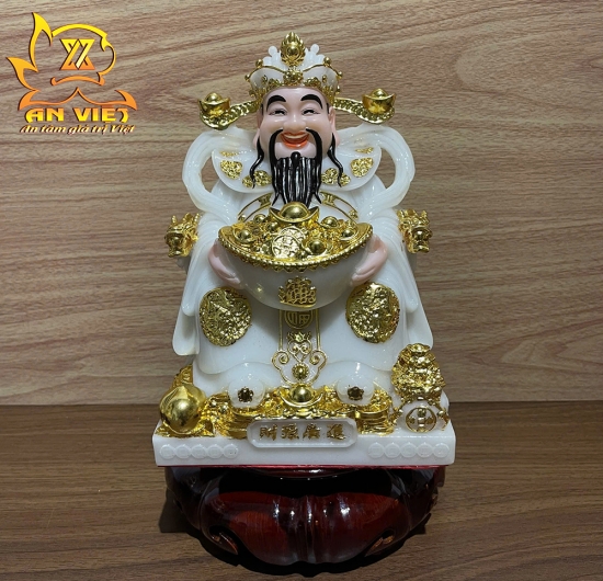 Bộ 3 Tượng Thần Tài-Thổ Địa-Thần T.iền Phú Quý [Hợp Mệnh KIM] - Phú Quý TD2508