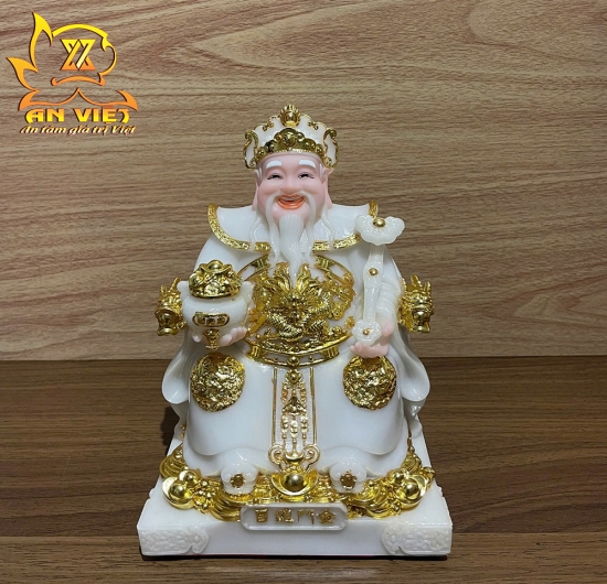 Bộ 3 Tượng Thần Tài-Thổ Địa-Thần T.iền Phú Quý [Hợp Mệnh KIM] - Phú Quý TD2508