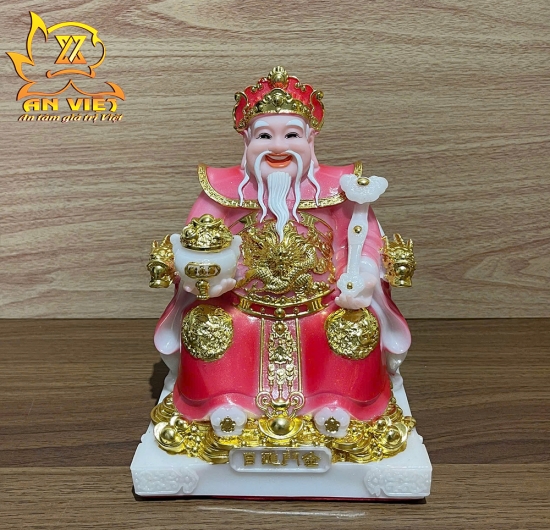 Bộ Tượng Thần Tài - Thổ Địa Phú Quý [Hợp Mệnh HỎA] - Cao 20cm - TD2511