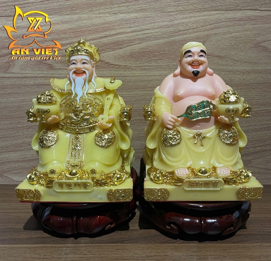 Bộ 3 Tượng Thần Tài-Thổ Địa-Thần T.iền Phú Quý [Hợp Mệnh THỔ]