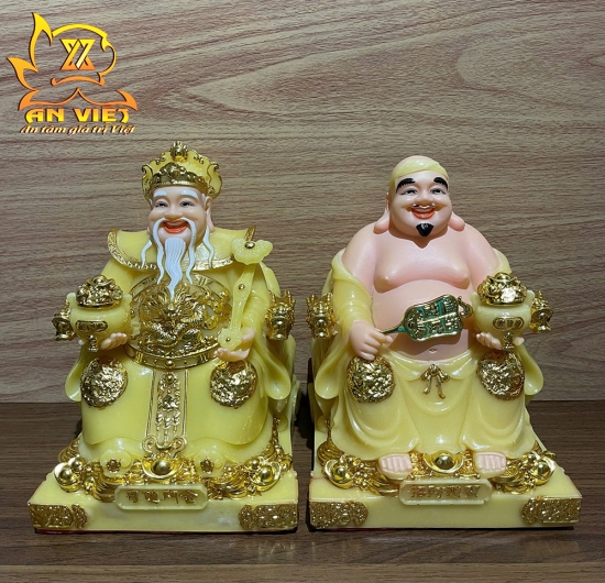 Bộ 3 Tượng Thần Tài-Thổ Địa-Thần T.iền Phú Quý [Hợp Mệnh THỔ]