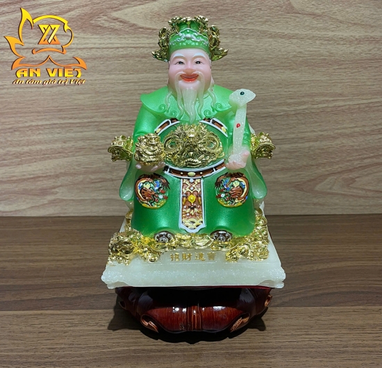 Bộ Tượng Thần Tài - Thổ Địa Phú Quý [Hợp Mệnh MỘC] - Cao 15cm - TD2513