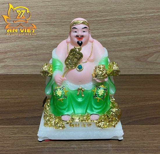 Bộ Tượng Thần Tài - Thổ Địa Phú Quý [Hợp Mệnh MỘC] - Cao 15cm - TD2513