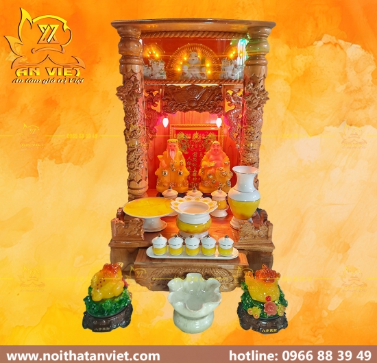 [Mệnh Thổ] Trọn Bộ Bàn Thờ Thần Tài Thổ Địa hợp cho người Mệnh Thổ