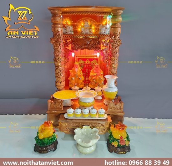 [Mệnh Thổ] Trọn Bộ Bàn Thờ Thần Tài Thổ Địa hợp cho người Mệnh Thổ