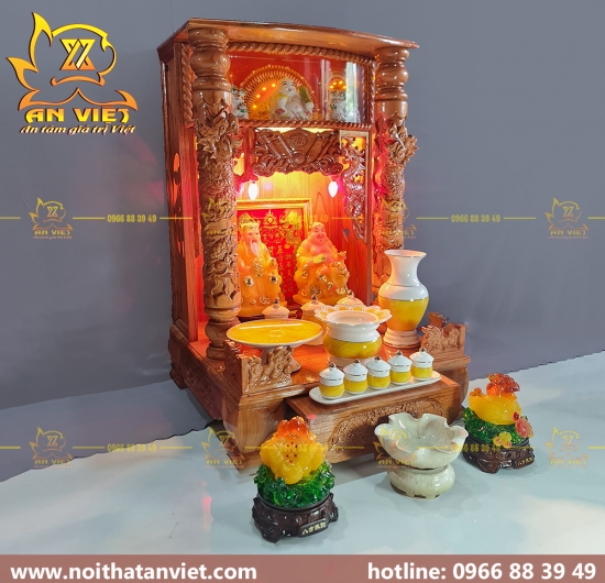 [Mệnh Thổ] Trọn Bộ Bàn Thờ Thần Tài Thổ Địa hợp cho người Mệnh Thổ