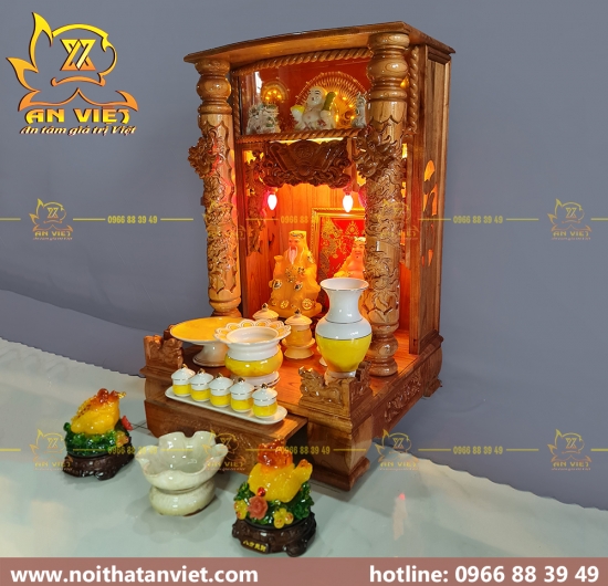 [Mệnh Thổ] Trọn Bộ Bàn Thờ Thần Tài Thổ Địa hợp cho người Mệnh Thổ