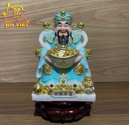 Tượng Thần Tài Phát - Tượng Thần Tiền Phú Quý [Hợp Mệnh Thủy] - Cao 20cm