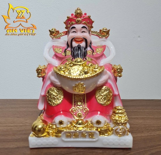 Tượng Thần Tài Phát - Tượng Thần Tiền Phú Quý [Hợp Mệnh Hỏa] - Cao 20cm