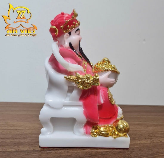Tượng Thần Tài Phát - Tượng Thần Tiền Phú Quý [Hợp Mệnh Hỏa] - Cao 20cm
