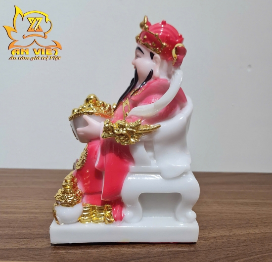 Tượng Thần Tài Phát - Tượng Thần Tiền Phú Quý [Hợp Mệnh Hỏa] - Cao 20cm