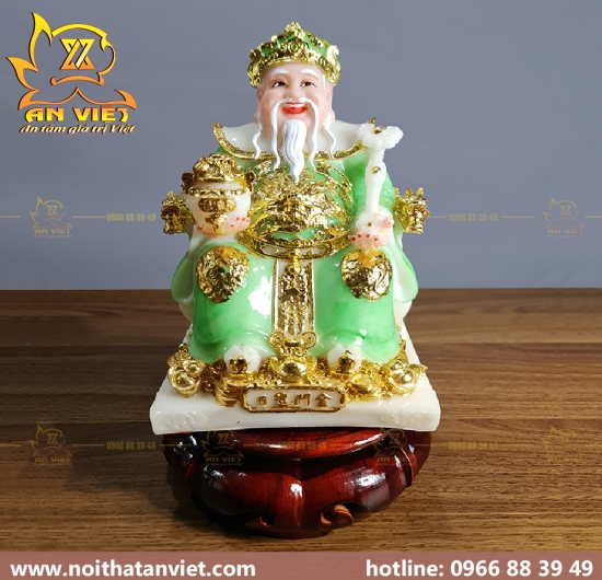 Bộ 3 Tượng Thần Tài-Thổ Địa-Thần Tiền [Hợp Mệnh MỘC] - Phú Quý TTTD2309
