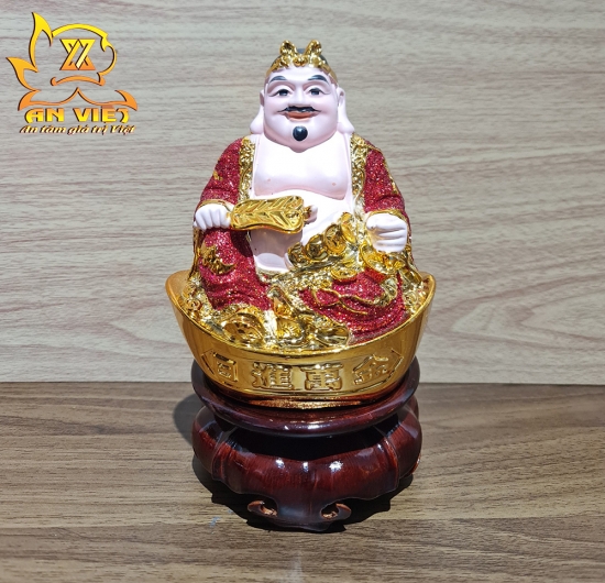 Tượng Thần Tài-Thổ Địa Ánh Kim cao 15cm [Hợp Mệnh HỎA - THỔ] - Nhựa Poly